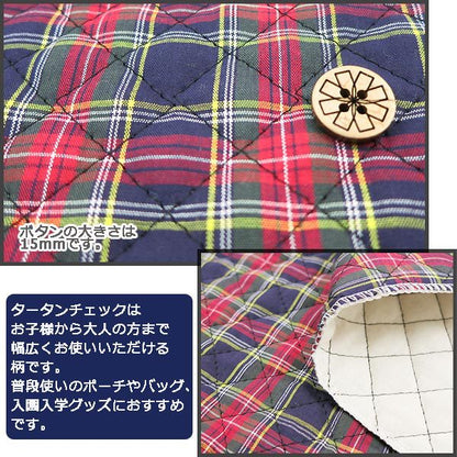 [Aus Quantität 5] Stoff "Tartan Check Quilt Navy X Green 104"