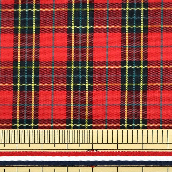 [Dalla quantità 5] tessuto "Tartan 40S 51010-202"