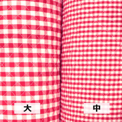 [From quantity 5] Fabric "Pre -dyed gingham quilting large pink"