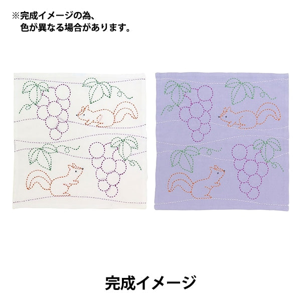 刺繡布料 “ Sashikako Flower Fudo和松鼠252” Olympus