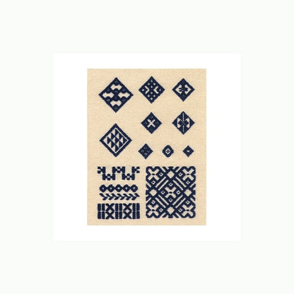 Embroidery kit "Kogin Kit 20 coaster (dark blue)" Olympus