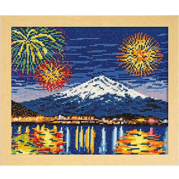 Kit de broderie "kit de broderie kit kit feux d'artifice et Mt. Fuji 7462" Olympus Olim Pass