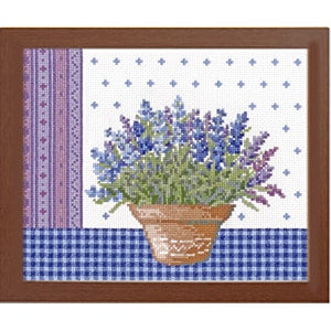 Embroidery kit "Cross stitch embroidery kit ono megumi flower coordinates lavender and terracotta bowl 7" Olympus