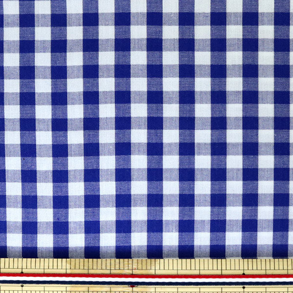 [De la quantité 5] tissu "teinture de gingham bila bleu foncé co-gil-dbl"