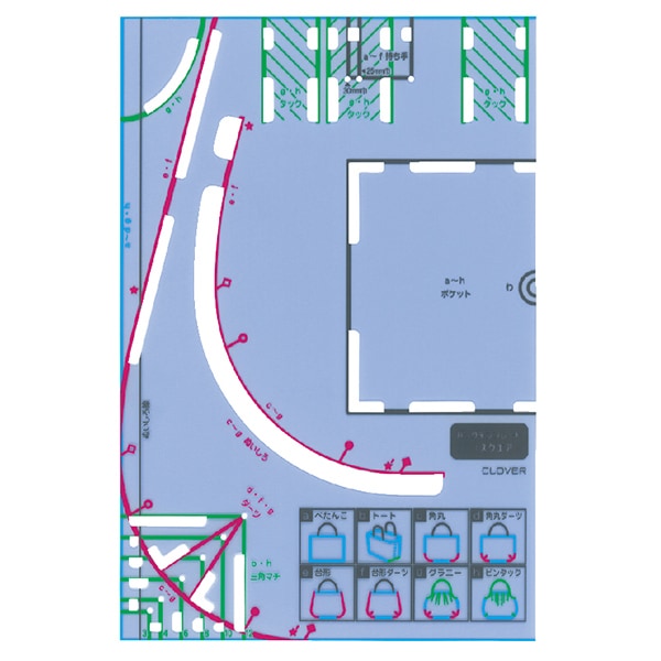 型 『バッグテンプレート スクエア 57-352』 Clover クロバー