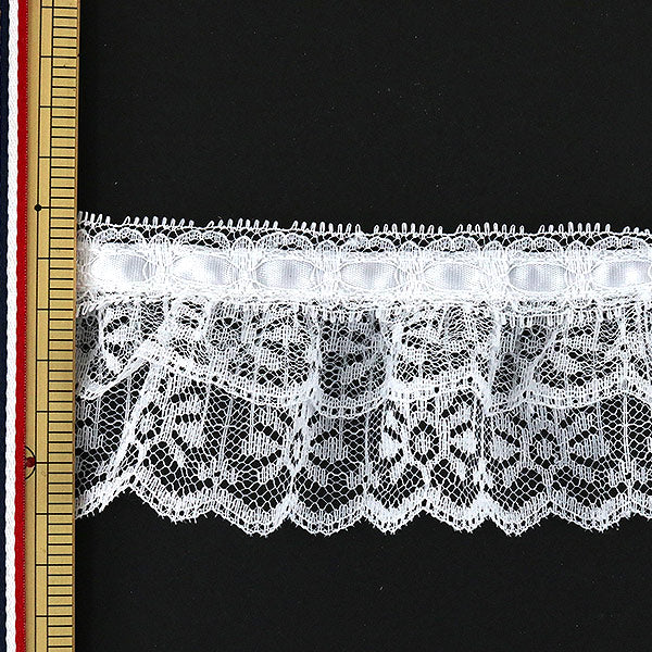 [Aus Quantität 5] Lace Ribon Tape "Spitze Weiß 000614 K-C01 Billiges Rennen"