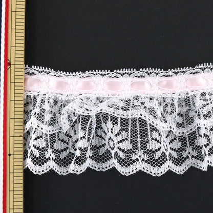 [Aus Quantität 5] Lace Ribon Tape "Spitze Pink 000614 K-C03 Billige Spitze"