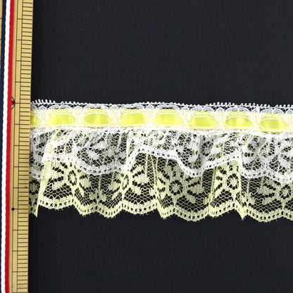 [Aus Quantität 5] Lace Ribon Tape "Spitze gelb 000614 K-C12 Billiges Rennen"