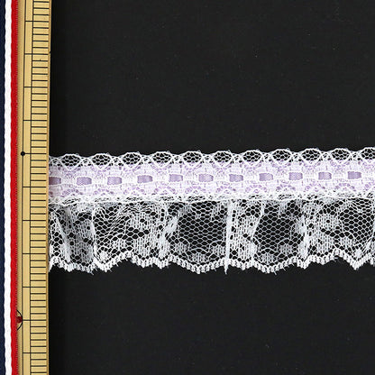 [From quantity 5] RaceRibbonTape "Lace Purple White 000762 K-C13 Cheap Race"