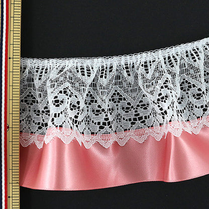 [Aus Quantität 5] Lace Ribon Tape "Lace Pink 654777 K160 Billige Spitze"