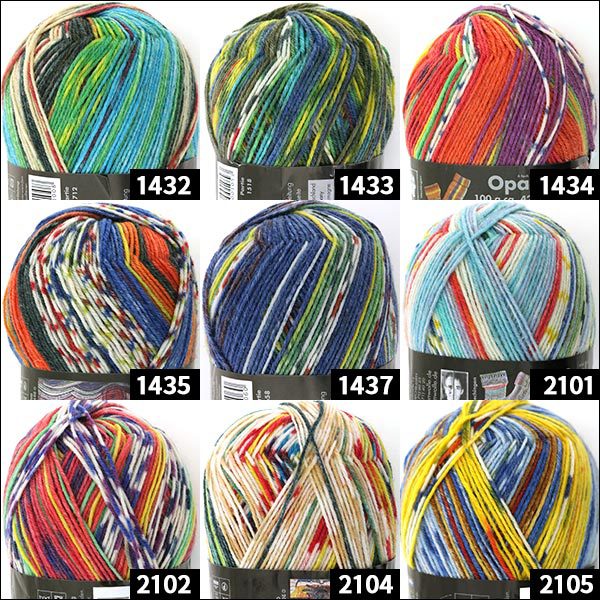 Sock Yarn Yarn "Hundertwasser (Hindertwasser) 2104 No." Opal Opal