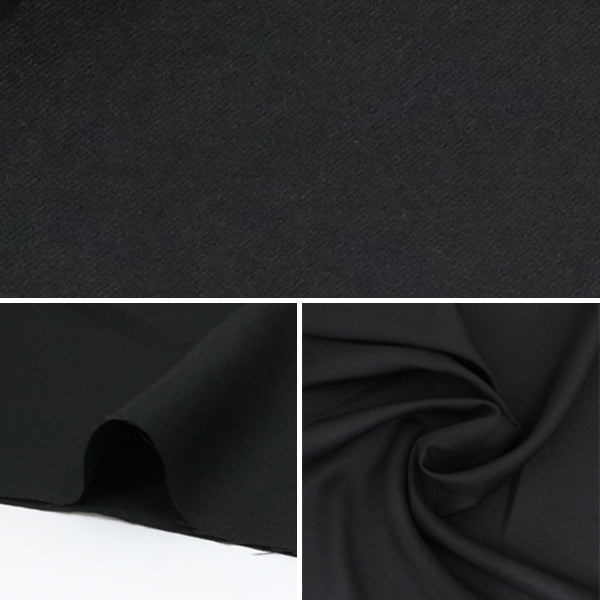 [Aus Quantität 5] Stoff "Kostüm -Twill Stoff schwarz"