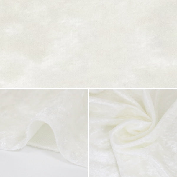 [De la quantité 5] Tissu "Costume Velor CCV-3000 01 (blanc)"