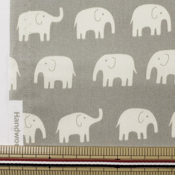 [From quantity 5] Fabric 『Oxford Elephant pattern DT11230S G]