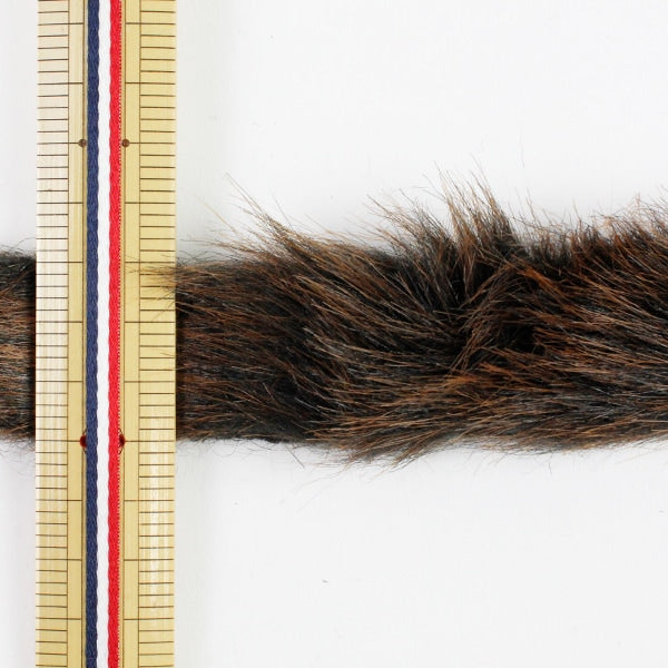 数量5から】 リボン 『フェイクファーテープ 25mm幅 6色 4:Brown