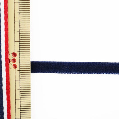 Ribbon "1 anti -sale velvetRibbon 6mm width x about 5m volume 370 color (dark blue) "