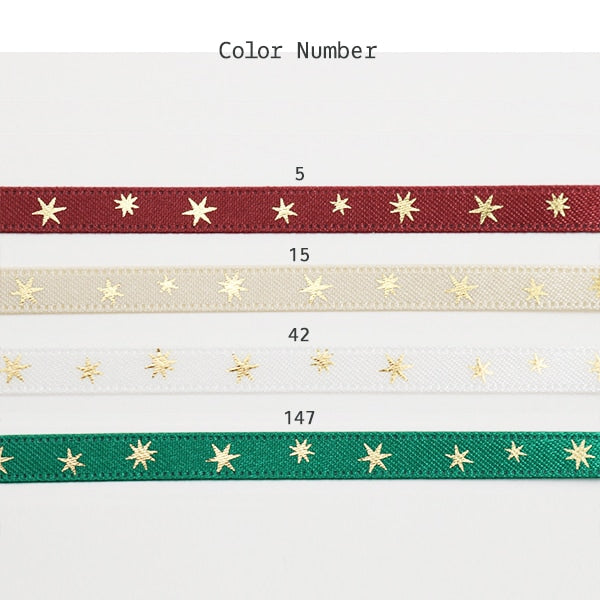 Ribbon "Twinkle Star width about 6mm x about 15m Volume 15814 15" TOKYO RIBBON TokyoRibbon