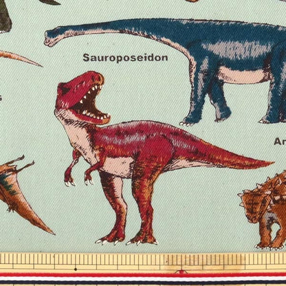 [الكمية تبدأ من 5] القماش "نسيج قطني طويل طباعة ديناصور B (أزرق)" قطن كوباياشي نسيج كوباياشي