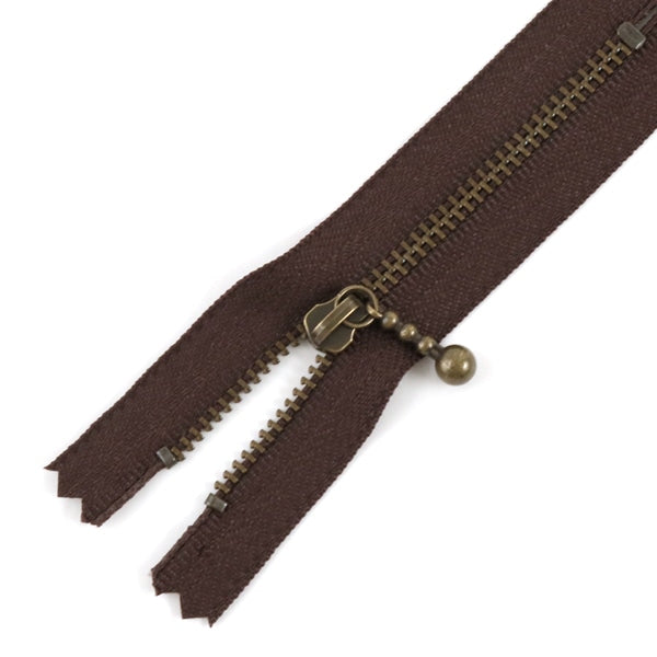ファスナー 『玉付イブシファスナー 10cm 570番色』 YKK ワイケーケー