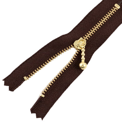 Fermeture éclair "Zipper en or avec balle 10cm 570 couleur" YKK