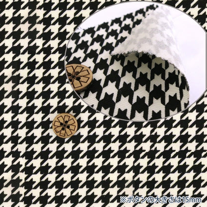 [來自數量5] 織物 “ Twill Check Print（Chidori）Off -black”