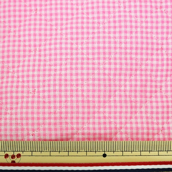 [De la quantité 5] Tissu "River Quilting (Vérifier) ​​05 rose"