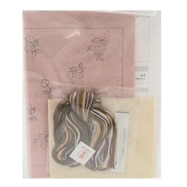 Kit di ricamo "Serie di ricami botanici Small Tissue Flower Case No.844" Lecien Lucian Cosmo Cosmo