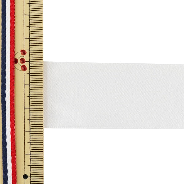 Ribbon "Double -sided satinRibbon Off -white 28mm x 3m "