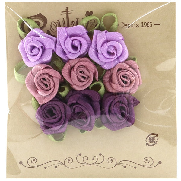 Material de encanto de muñecas "Flor pequeña con hojas grandes Purple TPF-9" Templo