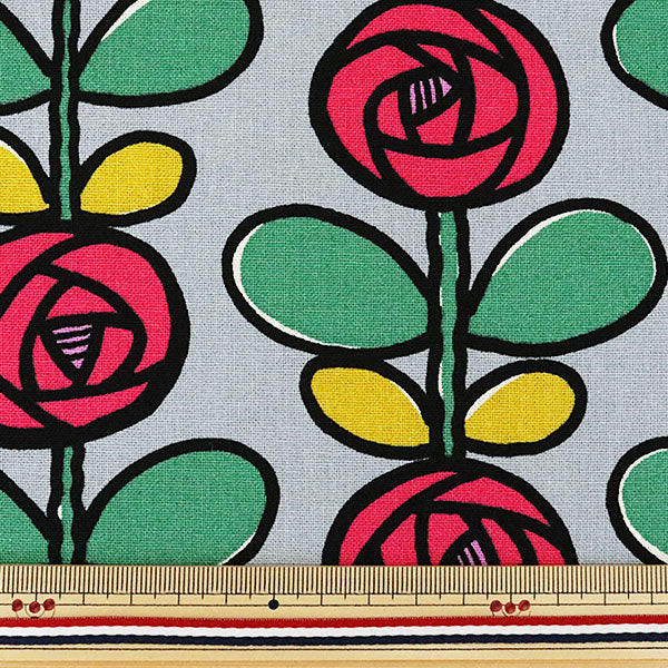 [Aus Quantität 5] Stoff "Nr. 10 Leinwand Rose Up5693-C UKOBO Cloth" Cotton Kobayashi Cotton Kobayashi Kobayashi Faser