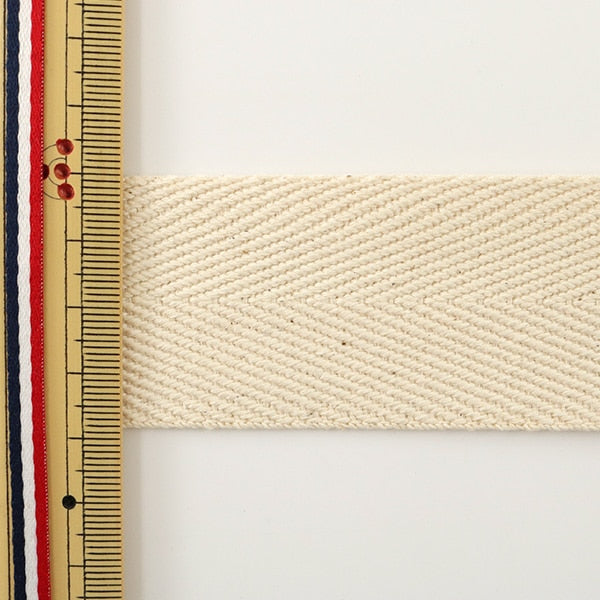 [수량 5에서] 수예테이프 "헤링본 직조테이프 38mm #521 아이보리 "