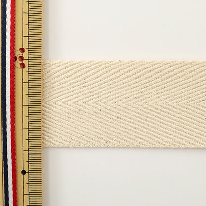 [수량 5에서] 수예테이프 "헤링본 직조테이프 38mm #521 아이보리 "