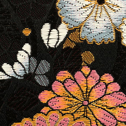 [From quantity 5] Fabric 『Gold Brocade Rakuri Lay Bulk No. 2 BK Black]