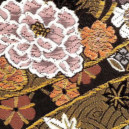 [From quantity 5] Fabric 『Gold Brocade Raku Rei 4 -cho 2 BK Black]