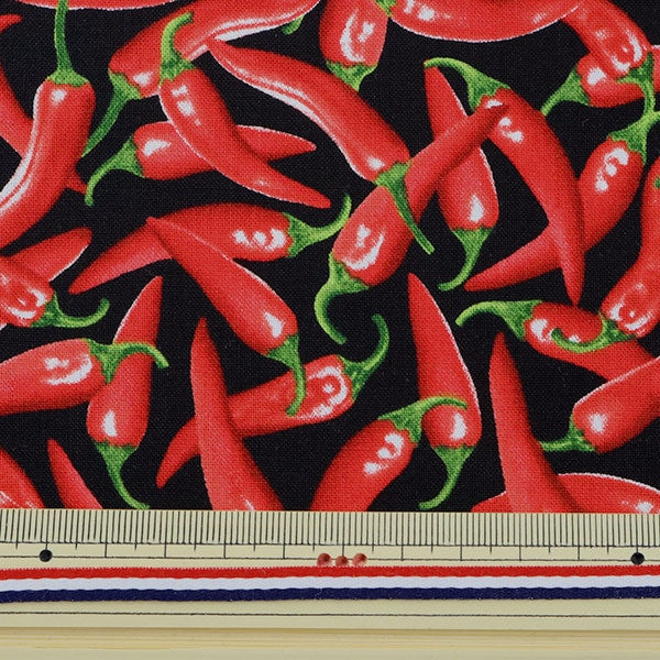 [From quantity 5] Fabric "Inkjet Print Pepper" USA cotton