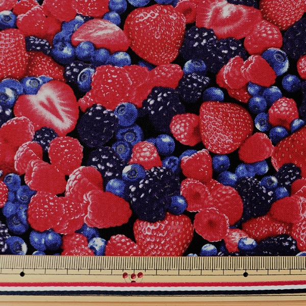 [Da quantità 5] tessuto "berry stampa a getto d'inchiostro" cotone USA