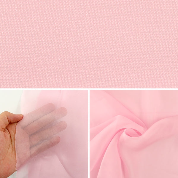 [Aus Menge 5] Stoff "Kostüm 30d Chiffon CCF6300-21PK Pink"