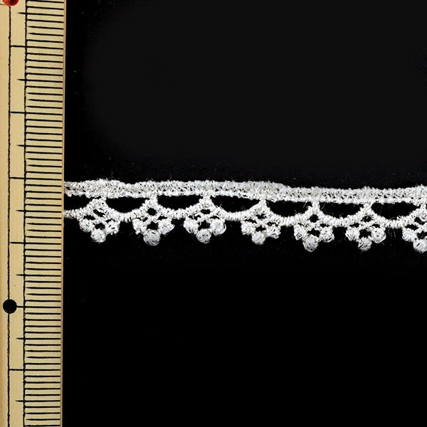 [From quantity 5] RaceRibbonTape "Silver La Memical Lace width about 9mm 875005S"