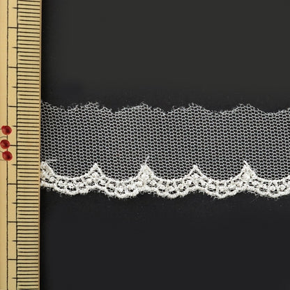 [From quantity 5] RaceRibbonTape "Silver Methure Lace width about 23mm 874003s"