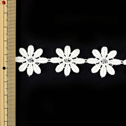 [From quantity 5] RaceRibbonTape "Chemical lace white width about 22mm 25106"