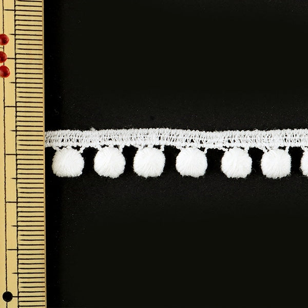 [From quantity 5] RaceRibbonTape "Chemical lace white width about 10mm 25283"