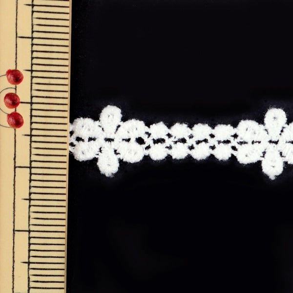 [From quantity 5] RaceRibbonTape "Chemical lace white width about 10mm 25350"