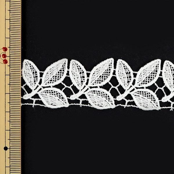 [From quantity 5] RaceRibbonTape "Chemical lace white width about 25mm 25186"