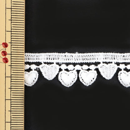 [Aus Quantität 5] Lace Ribon Tape "Chemische Spitze weiße Breite ca. 13mm 895021"