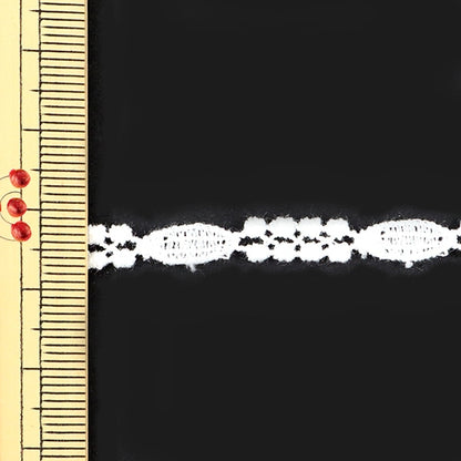 [De la cantidad 5] Cinta de ribona de encaje "Ancho blanco de encaje químico aproximadamente 5 mm 25351"