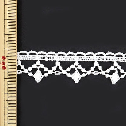 [From quantity 5] RaceRibbonTape "Chemical lace white width about 20mm 25349"