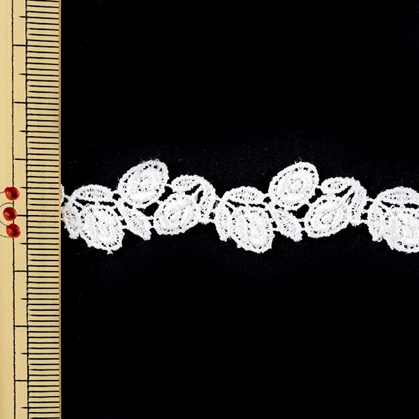 [From quantity 5] RaceRibbonTape "Chemical lace white width about 16mm 25237"