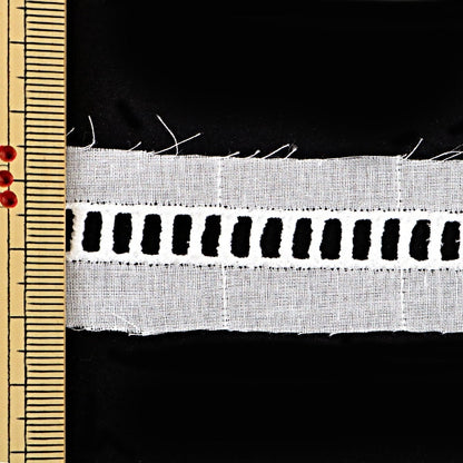 [Aus Quantität 5] Lace Ribon Tape "Baumwollspitze weiße Breite ca. 25 mm 229740"