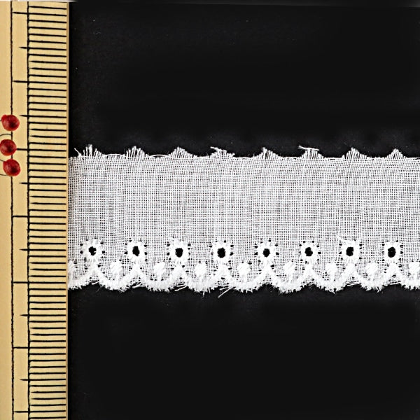 [Aus Quantität 5] Lace Ribon Tape "Baumwollspitze weiße Breite ca. 20 mm 2360564"