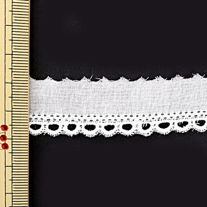 [Aus Quantität 5] Lace Ribon Tape "Baumwollspitze aus weißer Breite ca. 20mm 2259393"